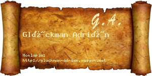 Glückman Adrián névjegykártya