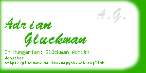 adrian gluckman business card